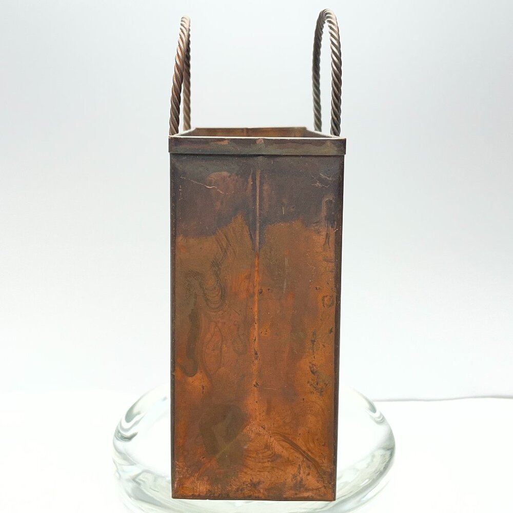 EUC Vintage Copper-Tone Metal Shopping Bag, Rustic, MCM, 4" x 3 5/8" - Picture 5 of 7